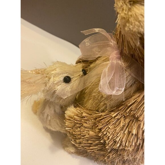 Ashland Straw Bunny Mom & Baby 9" - Picture 4 of 12